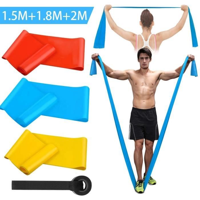 Bande Élastique Fitness Sport Bande Élastiques Équipement d'Exercices pour Pilates Yoga