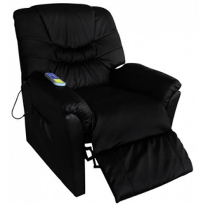 Fauteuils de massage electriques Fauteuil relax massant noir Delux