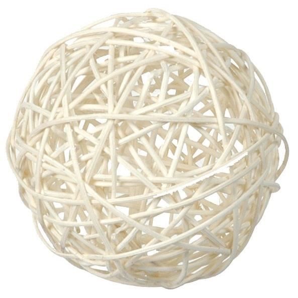 SANTEX Assortiment Boules Rotin Blanc