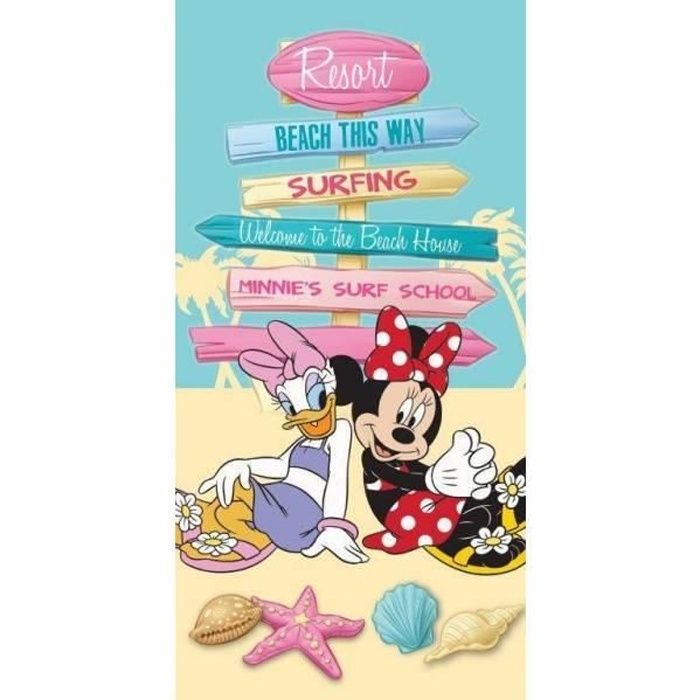 Drap de plage Minnie et Daisy, serviette de plage