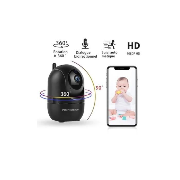 GOBRO Baby vidéo Wi-Fi caméra Caméra Moniteur Bébé sans Fil vidéo HD avec détecteur de mouvement automatique à vision de nuit noir