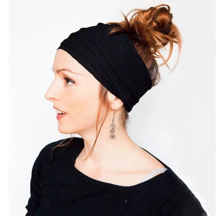 Bandeau de Yoga élastique à plis antidérapants, large, à la mode, sport, accessoires de course, extensible
