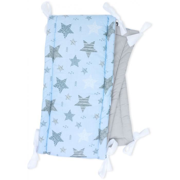 Bellochi Tour de Lit Bébé 180 x 30 cm - Certifié OEKO-TEX - Universel en Coton Souple pour un Matelas 120 x 60 cm - Étoile de Rigel