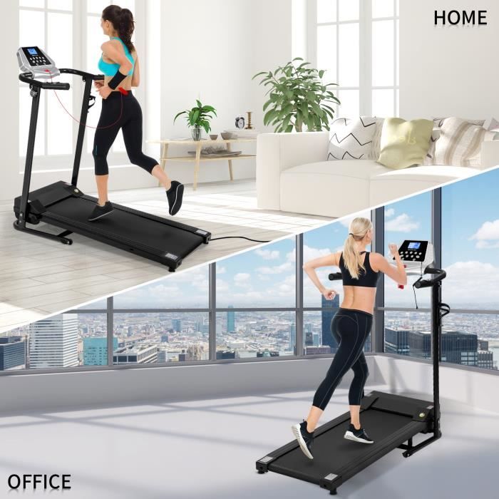 BESPORTBLE Tapis de course maison - 12 programmes - pliable - 1-10 km-h