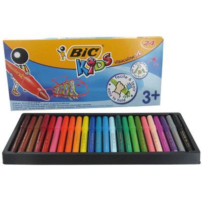 Feutre visacolor xl couleur assorti - boite de 24