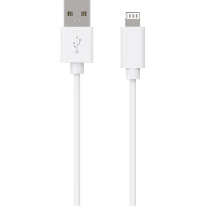 BIGBEN Connected - Câble Lightning - USB (M) pour Lightning (M) - 2 m - Blanc
