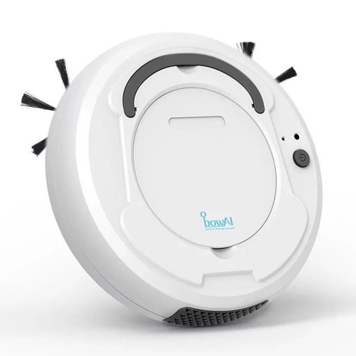 Robot Aspirateur Automatique, Balayage, Aspiration & Essuyage 3 en 1, Aspirateur Puissant 1800Pa Aspirateur Ultra-Mince de 6.5cm
