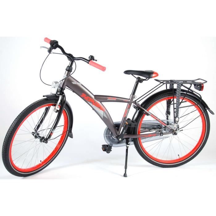 Vélo Enfants Garçon 24 Pouces Thombike City Frein Avant sur Le Guidon et Le Frein Arrière à Rétropédalage Shimano Nexus 3 Vitesses