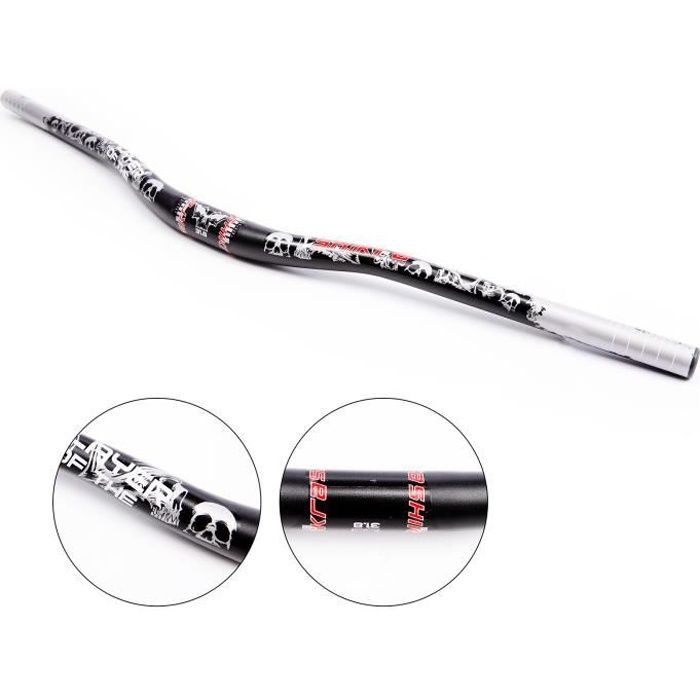 Guidon aluminium Vélo De Montagne Riser Bar Guidon 31.8mm 780mm VTT MTB Noir