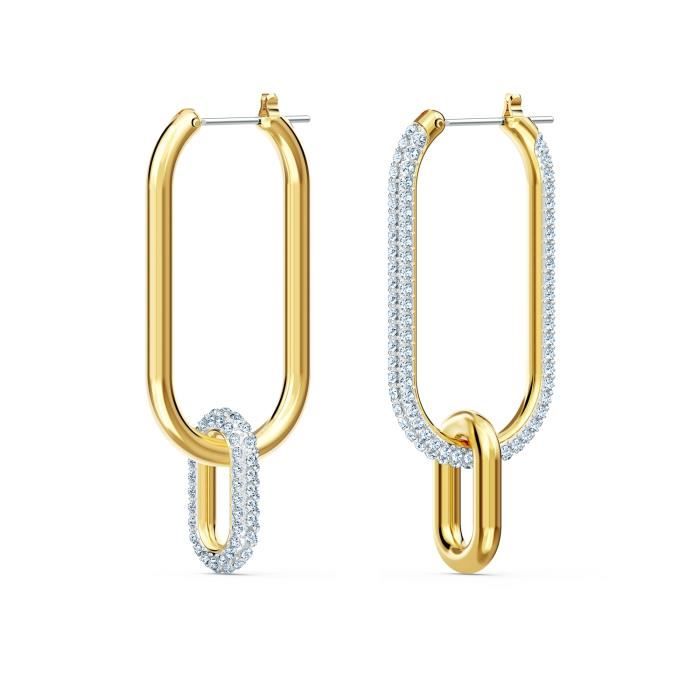 Boucles d'Oreilles femme - SWAROVSKI - Créoles Swarovski Time - Couleur de la matière:Jaune
