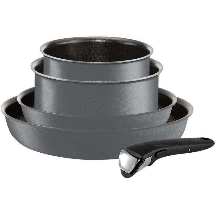 TEFAL - SET 5 PIÈCES INDUCTION HARD TITANIUM INGÉNIO L6709002