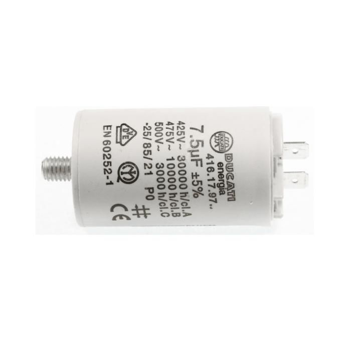 CONDENSATEUR DE DÉMARRAGE 7.5 UF POUR LAVE LINGE THOMSON - Q160056