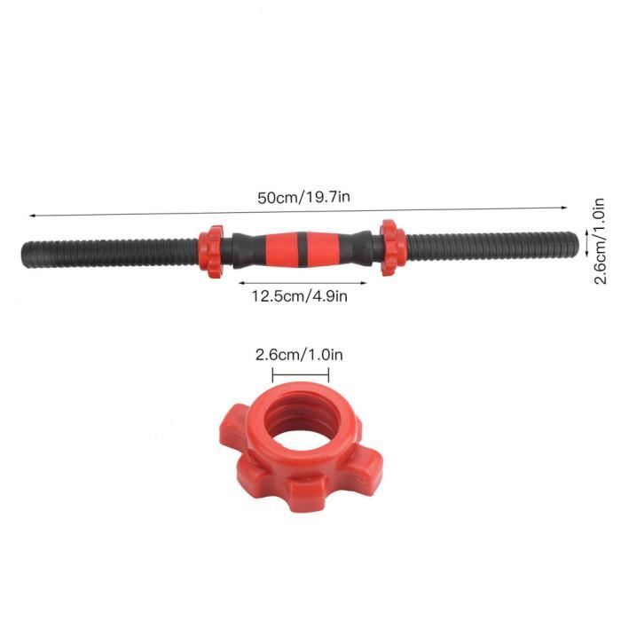 Équipement de fitness 50cm barres d'haltères poignées d'haltères de levage de poids avec équipement de remise en forme HB025