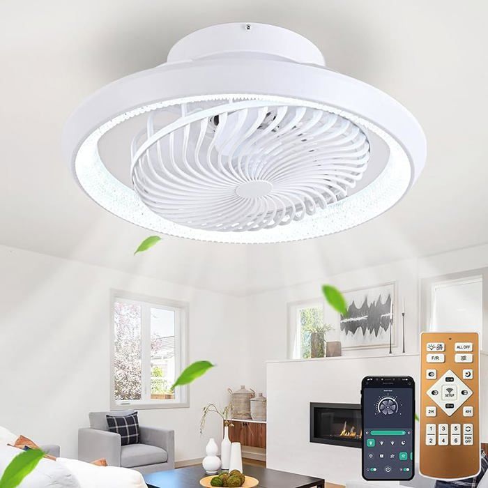 TJSC 49cm Ventilateur Plafond avec Lumiere et Télécommande, Silencieux Ventilateur Plafond, Rotatif à 360°, 6 Vitesses, Dimmable LED Plafonnier Ventilateur Pour Salon, Chambre, 3000-6500K. Noir#2 TJSC 49cm Ventilateur Plafond avec Lumiere et Télécommande, Silencieux Ventilateur Plafond, Rotatif à 360°, 6 Vitesses, Dimmable LED Plafonnier Ventilateur Pour Salon, Chambre, 3000-6500K. Noir#2