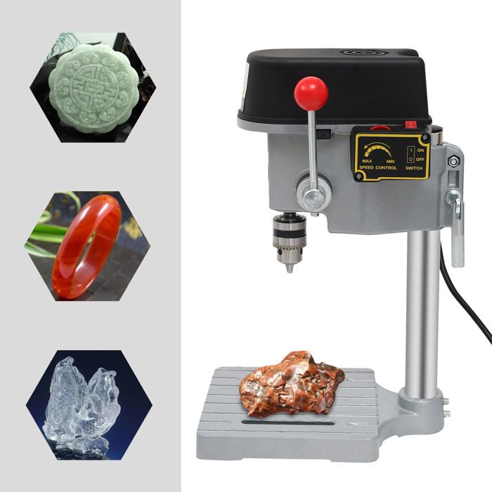 Mini perceuse d'établi - Presse de précision CNC - Perceuse de table portable avec mandrin B10 - Vitesse de 4500 à 7000 tr/min
