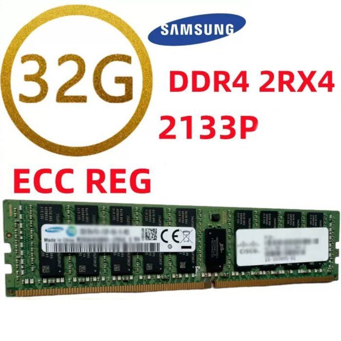 Mémoire RAM PC SAMSUNG DDR4 REG RECC 2R×4 2133MHz - vue 2