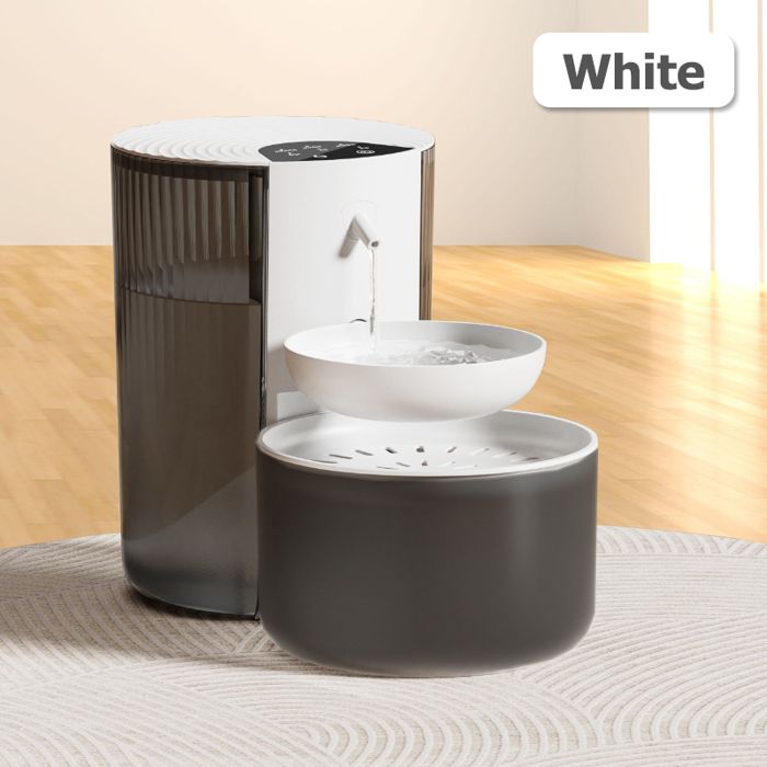 Comparer les prix de AMIS - FONTAINE A EAU - Fontaine sans fil animaux distributeur automatique rechargeable pour chat et chien - Blanc