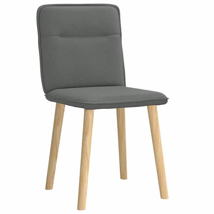 Luxe Lot de 2 chaises de Salle à Manger Cuisine Restaurant gris foncé tissu(1505）
