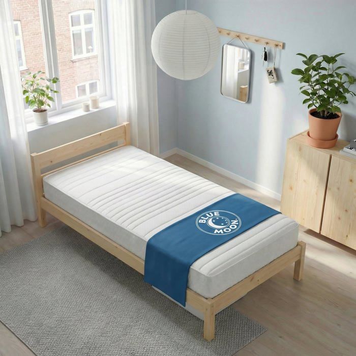 BLUE MOON –Matelas EASY 90x200. 5 zones de confort. Épaisseur 17 cm –Compatible lits IKEA –Fabriqué en Belgique –Garantie 7 ans