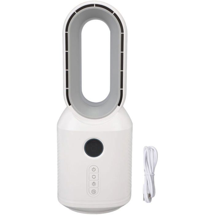 Eosnow Ventilateur de bureau sans pales vent à 3 vitesses oscillant à 106 degrés Rechargeable avec veilleuse LED pour une uti - Zhandd