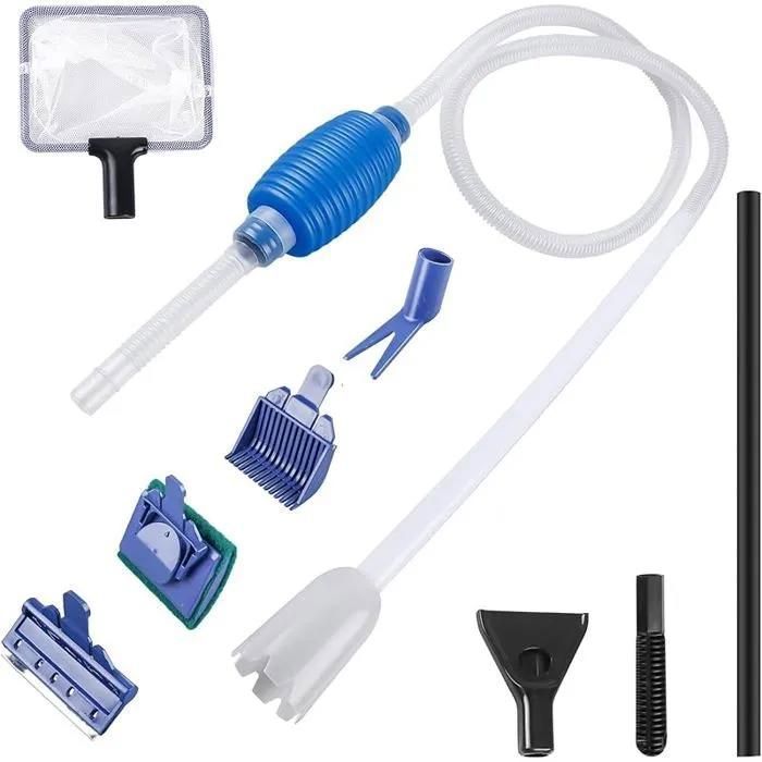 Meilleurs prix pour Kit de nettoyage 5 en 1 pour aquarium changement deau avec tuyau de 17m accessoire universel POMPE A EAU AQUARIUM