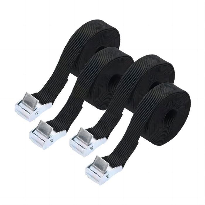 Sangles d'arrimage à cliquet - Virex® - Lot de 4 - 1,5 m x 25 mm - Noir ...