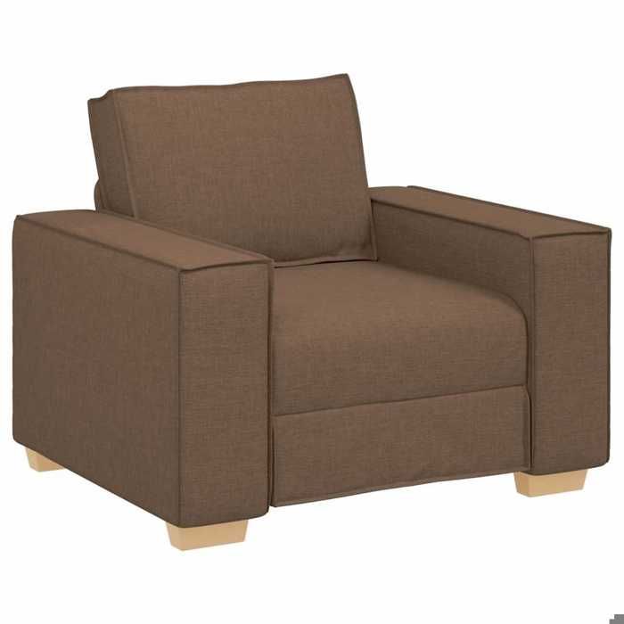 (Promo 2026)Canapé Fauteuil 1 PLACE - Fauteuil Relax/Chambre - Marron 100x78x84cm Tissu 7345976