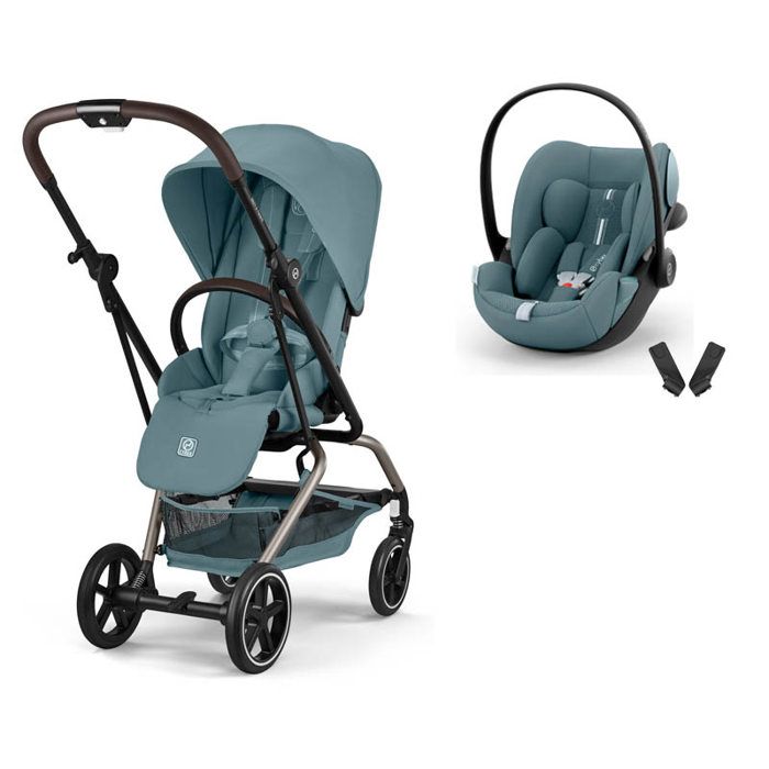 CYBEX - Poussette Duo Eezy S Twist+ 2 + Cloud G3 Plus Stormy Blue