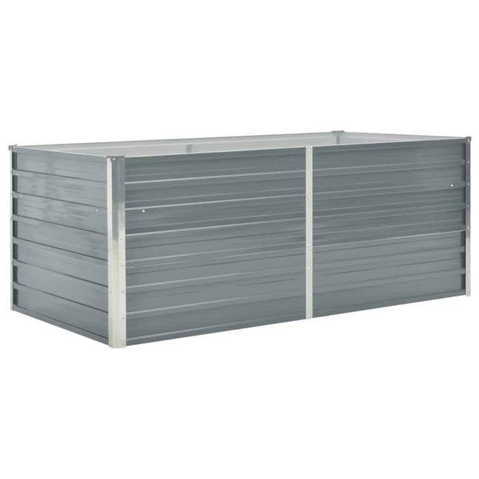 Jardinière Acier galvanisé - vidaXL - acier - gris - robuste - 160 x 80 x 45 cm 751psd62l