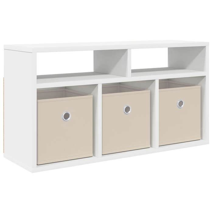 Basboard avec tiroir - vidaXL - blanc - 72 x 225 x 38 cm - 3 tiroirs - 2 étagères 5424118