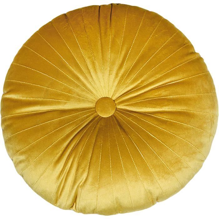 Coussin Citrouille Simple Rond Peluche Oreiller Sol épaissi Peluche Tatami Oreiller Chaise Bureau Coussin (35cm*8cm Yellow)