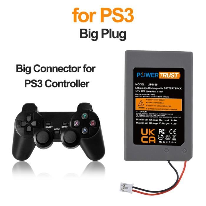 Vhbw Lot De 2 Batteries Rechargeables 950 MAh Pour Manette PS3 DualShock 3 – Compatible Sony PlayStation 3 – Li-ion 3,7V
