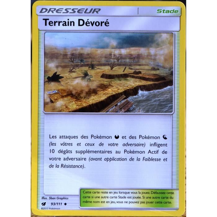 SL04:Invasion Carmin Terrain Dévoré 93/111 Carte Pokemon Neuve Française