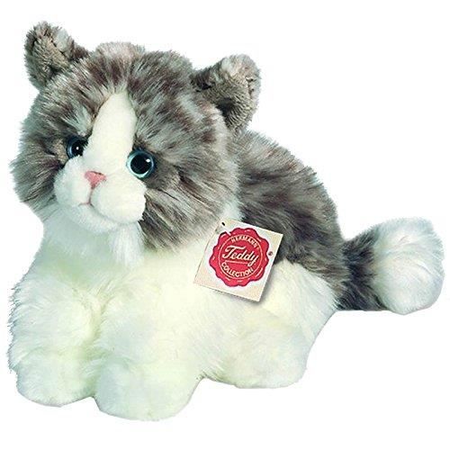 Peluche Chat Noir Et Blanc Hauteur 23 Cm Marionnettes Jouets Et Jeux
