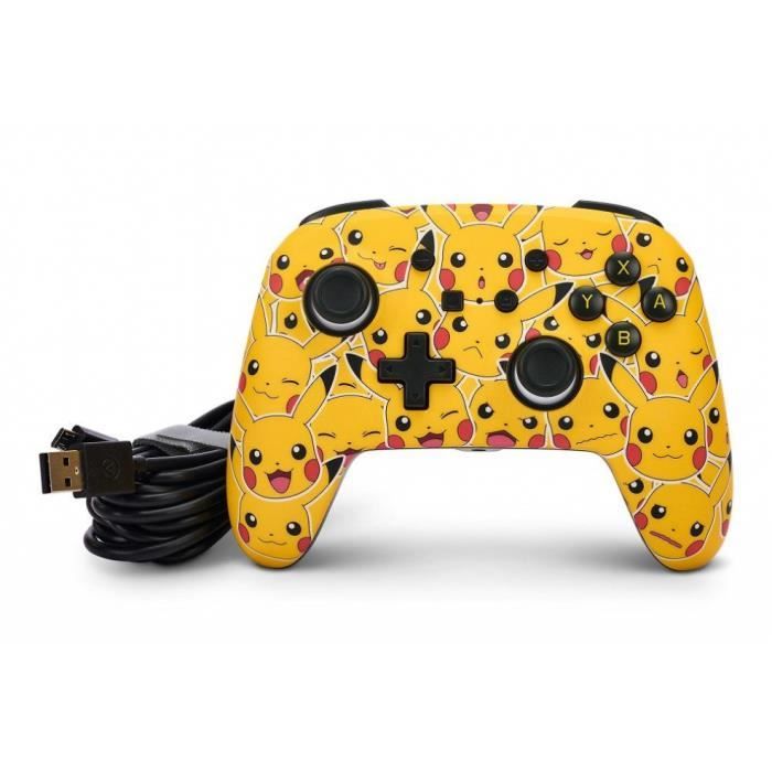 Manette de jeu - Pikachu - Moods - Filaire - Blanc - Jaune
