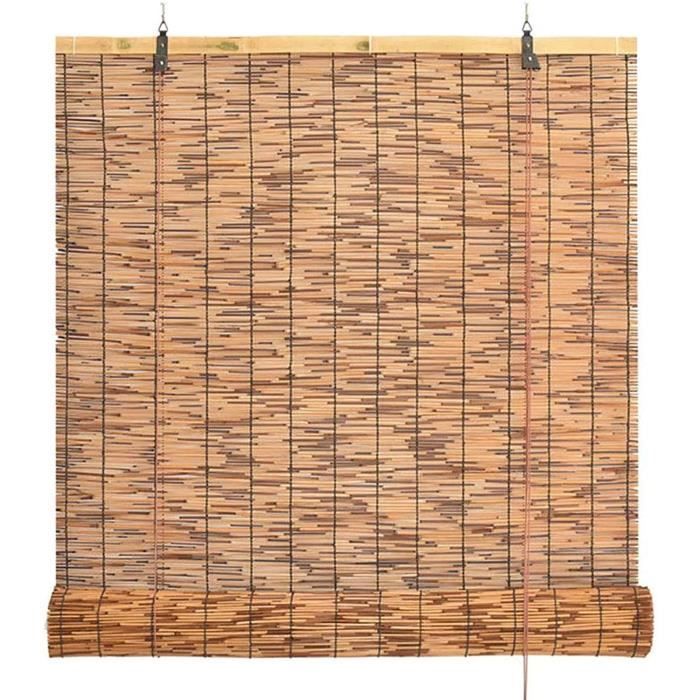 WZDXFNLD Stores Enrouleurs Bambou Occultant Balcon, 35 45 145 155 Cm Store Venitien Roseau Facile A Installer Exterieures Ride