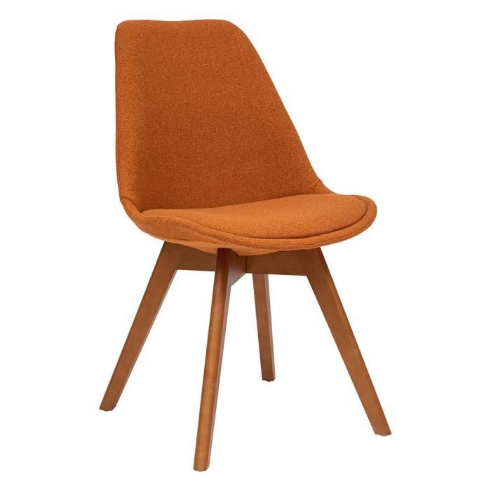 Eazy Living Tissu Chaise de Salle à Manger Berenice Orange