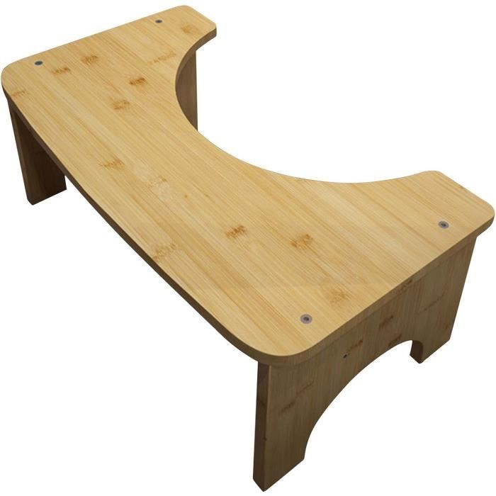 Tabouret de toilette robuste et transparent avec repose-pieds, antidérapant pour salle de bain, aligne le côlon pour un soulagement plus rapide et plus facile