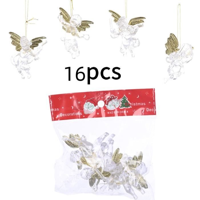 12 PCS Mini Décoration D'arbre D'ornement , Ornements D'arbre avec,  Bonhomme de Neige, Voiture, Décoration de Figurines ange - Cdiscount Maison