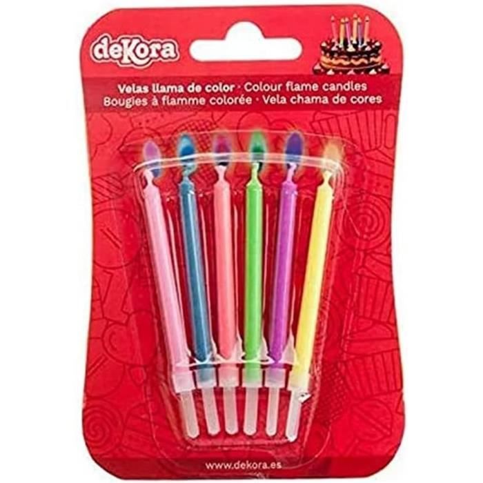 Lot De 18 Bougies D'anniversaire Multicolores — 2 Paquets De 6 + 6 Bonus — Neuf