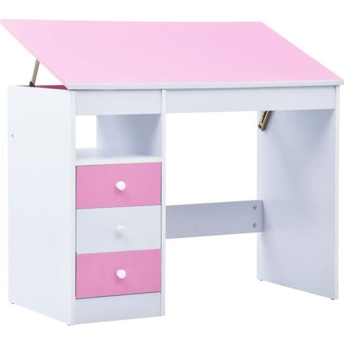 FIHERO Bureau pour enfants Inclinable Rose et blanc - Achat / Vente bureau  FIHERO Bureau pour enfants - Cdiscount