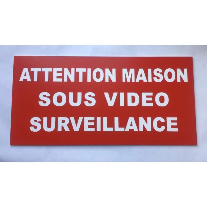 Propriéte Sous Vidéo Surveillance Panneau - Plaque Aluminium 3mm 200mm