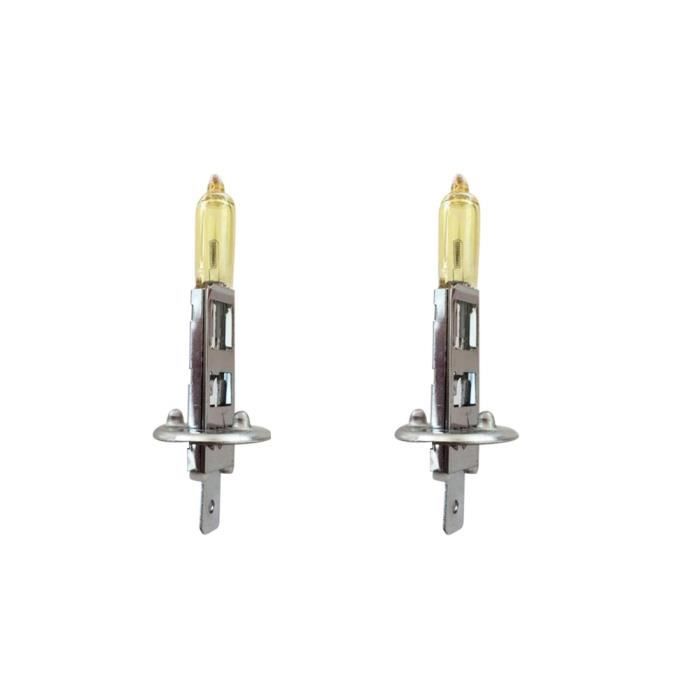 2pcs 12V Xenon Lumineux H1 55W 4000K gaz halogène Phares Jaune Lampe