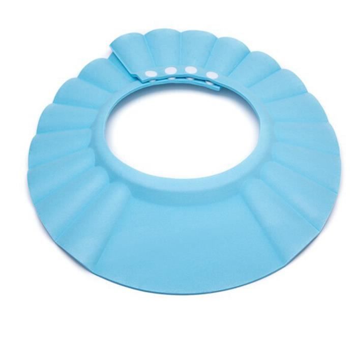 Visière De Bain Pour Enfants - Silicone Réglable - Protège Yeux Et Oreilles - 3 En 1 (Bleu)