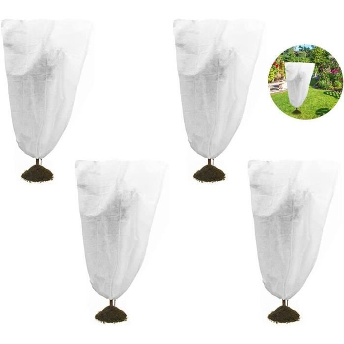 Housse Hivernage Plantes 120x180 Cm - Non Tissé, Cordon, Fermeture Éclair, Réutilisable