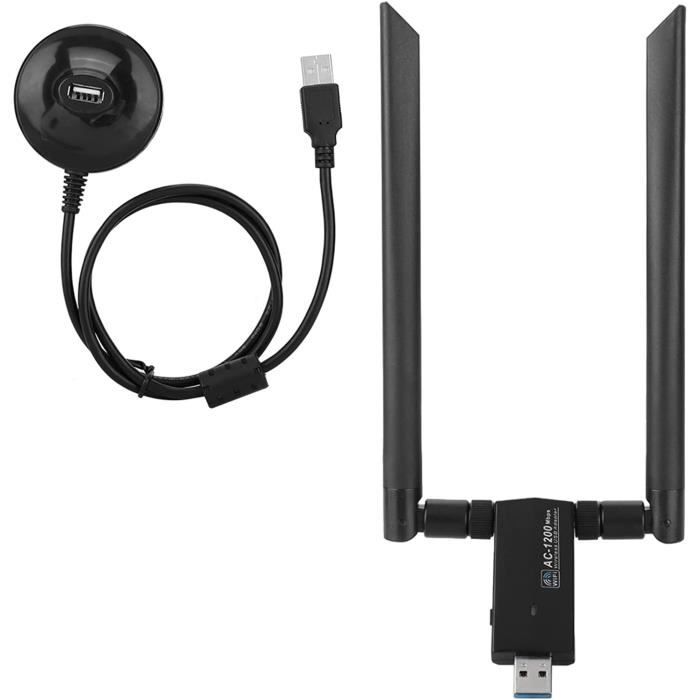 Adaptateur WiFi USB Double Bande 2.4G/5G 300 Mbps - Pour PC Windows 7/8/10/11 Et TV Samsung Séries Compatibles - 4