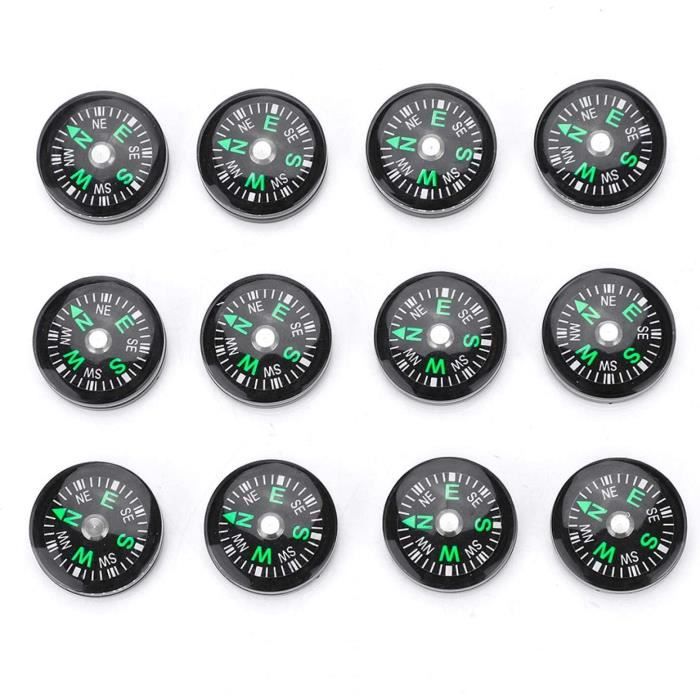 Lot de 2 porte-clés mini boussole de 28 mm – Accessoires de