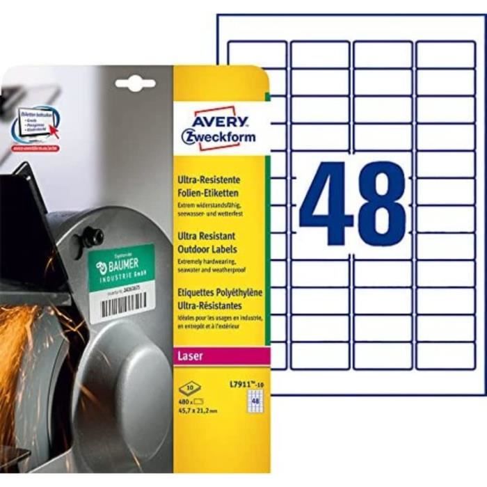 Lot De 480 Étiquettes Thermiques Transparentes 12x40 Mm – Résistantes à L’Eau Et à L’Huile, Pour Aliments, Cosmétiques, Organisation