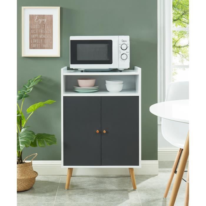 Max Meuble De Rangement Cuisine Blanc Et Gris De Style Scandinave
