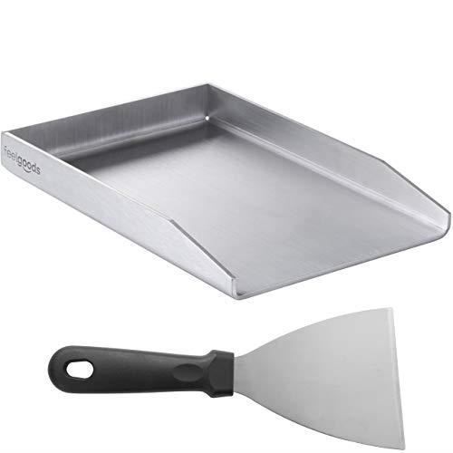 Presse à Plancha Acier Inoxydable NERTHUS - Diamètre 14 Cm - Pour Burgers Smash, Viandes, Grillades